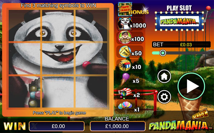 Pandamania Scratch